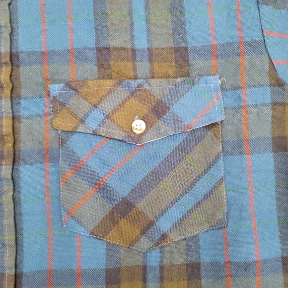 Vintage 90s Van-Heusen Plaid Button Shirt Large 24x29 Baggy - Picture 13 of 13